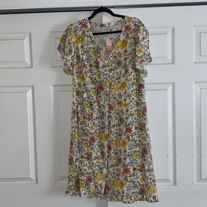Floral Loft Plus Button Down Dress
